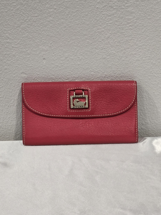 Dooney & Bourke Handbags - Dooney & Bourke Red Pebbled Leather Wallet With Box